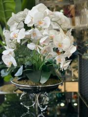 Orkideli C Ayaklı Vazo