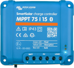 12/24V 15A MPPT Solar Charge Controller, SCC075015060R, Victron