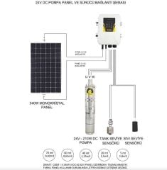 Hegel Solar Dalgıç Pompa DC 4'', 72V 1100W 15,5A