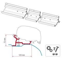 Fiamma F65,F80 Ducato/Jumper/Boxer - H2, L4 06.2006- Tente Braketi