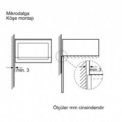 Bosch BEL554MS0 25 lt Inox Ankastre Mikrodalga Fırın