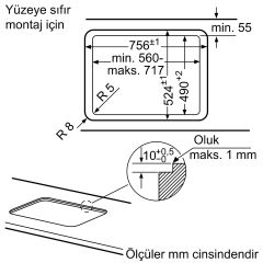 Bosch PPQ7A6B20 Wok Gözlü 75 cm Siyah Cam Ankastre Ocak