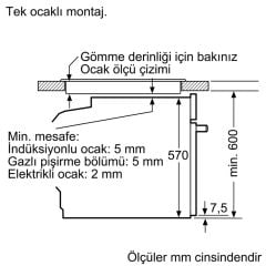 Bosch HRA518BS1 Inox Ankastre Fırın