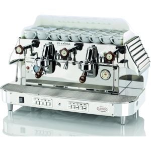 Elektra Barlume Çift Kaşıklı Espresso Kahve Makinesi, Pleksi Beyaz