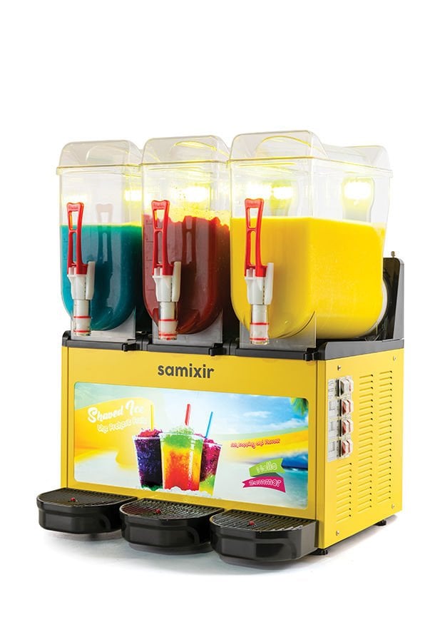 Samixir SLUSH36.YA Slush Triple Allure Buzlu İçecek Dispanseri - 12+12+12 Lt - Sarı