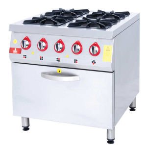 طباخ Drn 4 شعلة مع غاز طبيعي CE معتمد في 4 يناير 1 فرن ، 80 * 84 * 85 ، DRNKU-8080