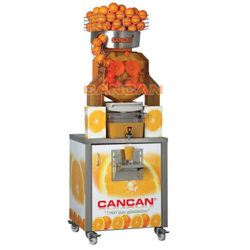 Cancan 0208 Soğutmalı Otomatik Portakal Sıkma Makinesi Arabalı