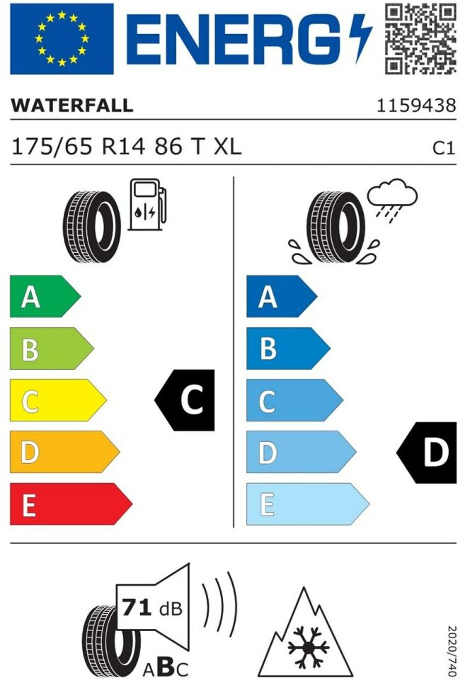 Waterfall 175/65R14 Quattro 4s XL 86T Dört Mevsim Lastiği 2024 Üretim