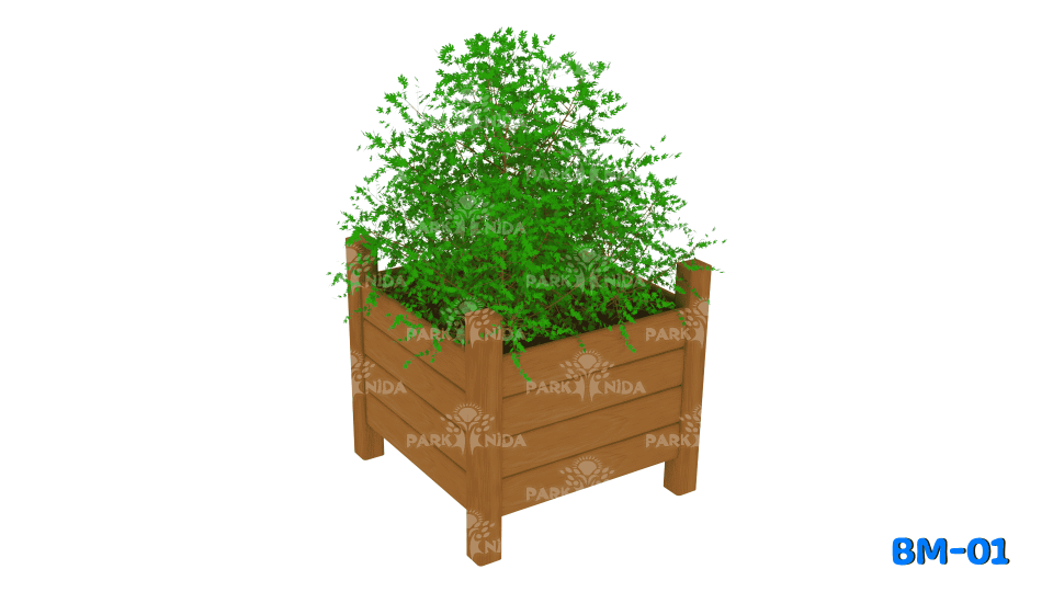 BM-01 Ahşap Saksı 50x50 cm