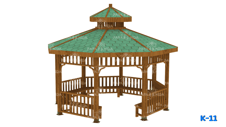 K-11 Sekizgen Ahşap Kamelya 500x500 Cm