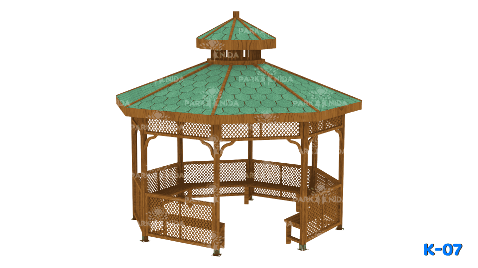 K-07 Sekizgen Ahşap Kamelya 400x400 Cm