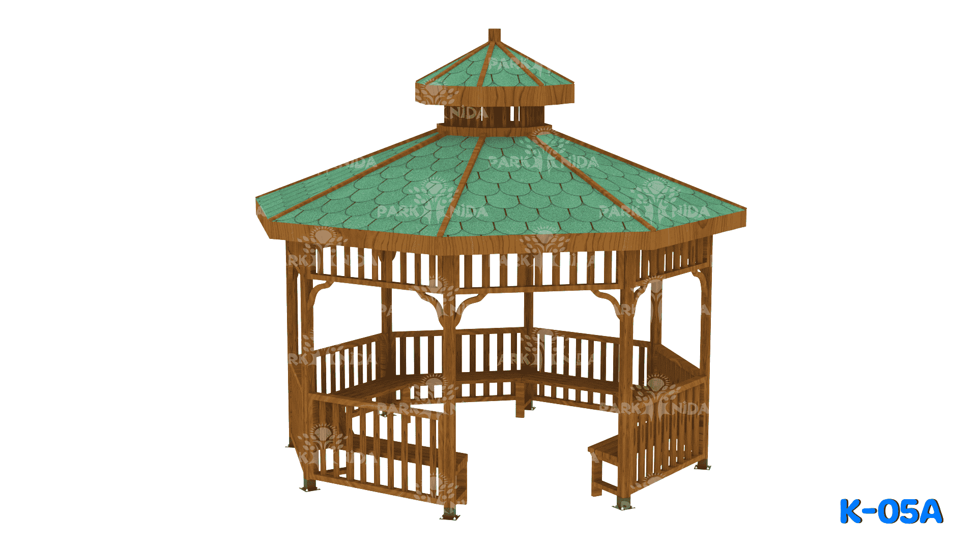 K-05A Sekizgen Ahşap Kamelya 350x350 Cm