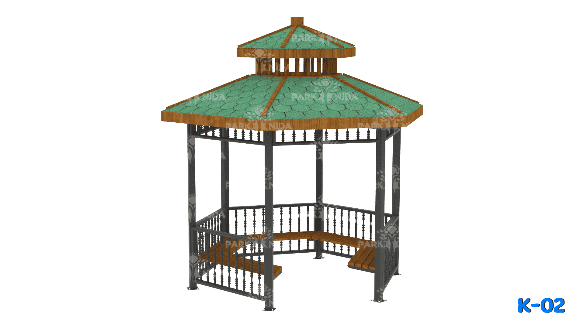 K-02 Altıgen Metal Kamelya 300x300 Cm