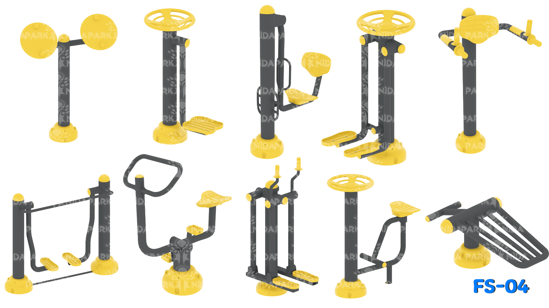 FS-04 10'lu Tekli Fitness Seti