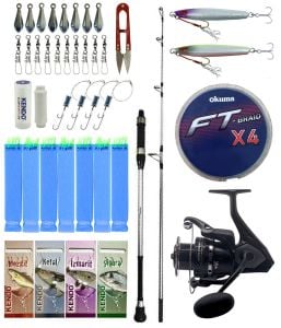 Yek Outdoor Tekne Olta Seti Shimano Kamış Alivio Boat 1,50m 200g 1+1pc&Okuma Wave Power WP-8000A1 Olta Makinesi