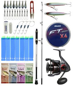 Yek Outdoor Tekne Olta Seti Shimano Kamış Alivio Boat 1,50m 200g 1+1pc&Okuma Ceymar C-6000A 7+1BB Olta Makinesi