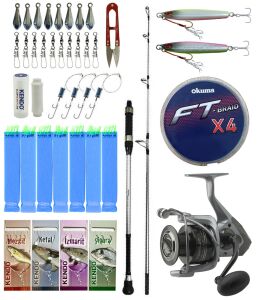 Yek Outdoor Tekne Olta Seti Shimano Kamış Alivio Boat 1,50m 200g 1+1pc&Okuma Tomcat 8000 6+1bb Olta Makinesi