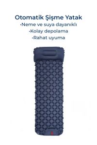 Yek Outdoor Kendiliğinden Şişen Tek Kişilik Katlanır Kamp Yatağı- Kamp Matı 190x66cm