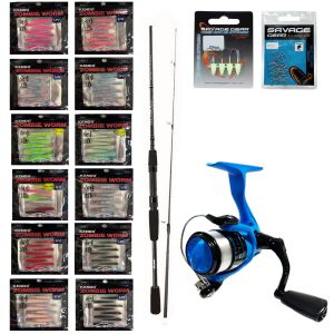 YekOutdoor Silikonlu LRF Seti Okuma Wave Power 228 cm 2-12 gr Lrf Kamışı&XT-20EBOkuma X-Otic XT-20EB 1BB Olta Makinesi