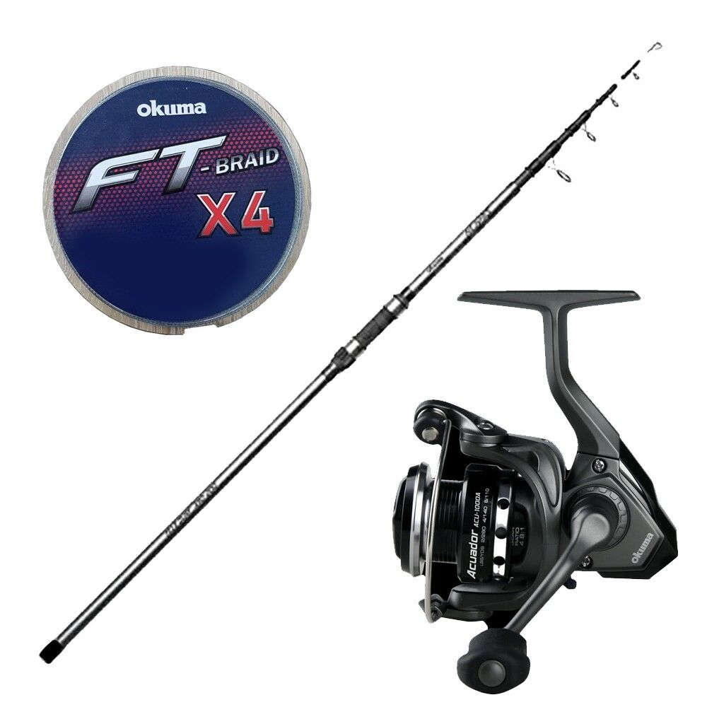 YekOutdoor Surf Oltası Seti Okuma Revenger Tele Surf 420 cm 4 Parça Surf Kamışı&Okuma Acuador ACU-5000A 3+1BB Olta Makinesi