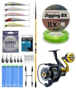 YekOutdoor Yüksek Performans Shimano Kamış Beastmaster FX Surf Tele 4,25m 200g 6pc&Okuma Salina 8000A Olta Makinesi