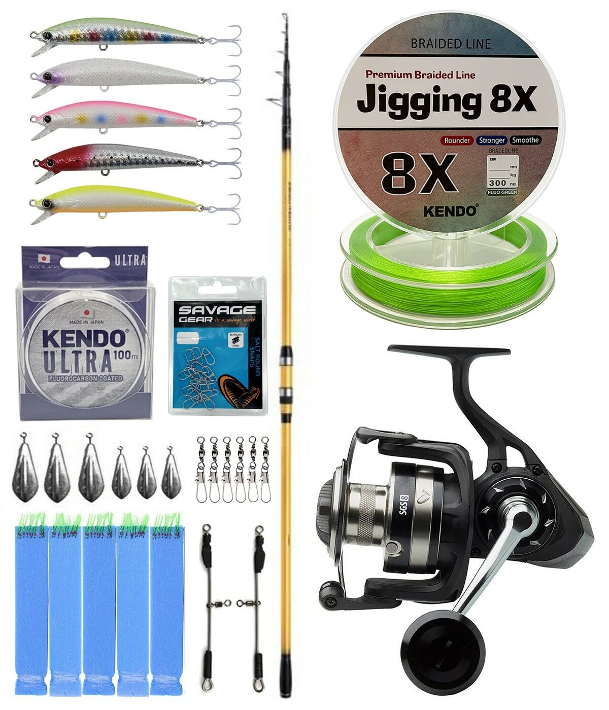 YekOutdoor Yüksek Performans Shimano Kamış Beastmaster FX Surf Tele 4,25m 200g 6pc&Savage Gear SGS8 8000 FD 8+1BB Olta Makinesi