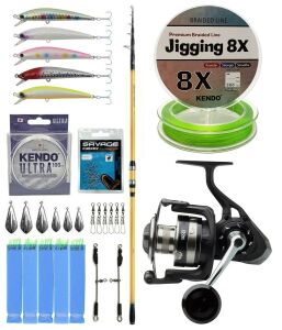 YekOutdoor Yüksek Performans Shimano Kamış Beastmaster FX Surf Tele 4,25m 200g 6pc&Savage Gear SGS8 8000 FD 8+1BB Olta Makinesi