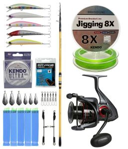 YekOutdoor Surf Olta Seti Shimano Kamış Beastmaster FX Surf Tele 4,25m 200g 6pc&Okuma Ceymar C-8000A 7+1BB Olta Makinesi