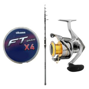 YekOutdoor Profesyonel Surf Olta Seti Okuma Alaris Tele Surf 420 cm 100-200 gr Surf Kamışı&Okuma Avenger Av-10000 6+1bb Olta Makinesi