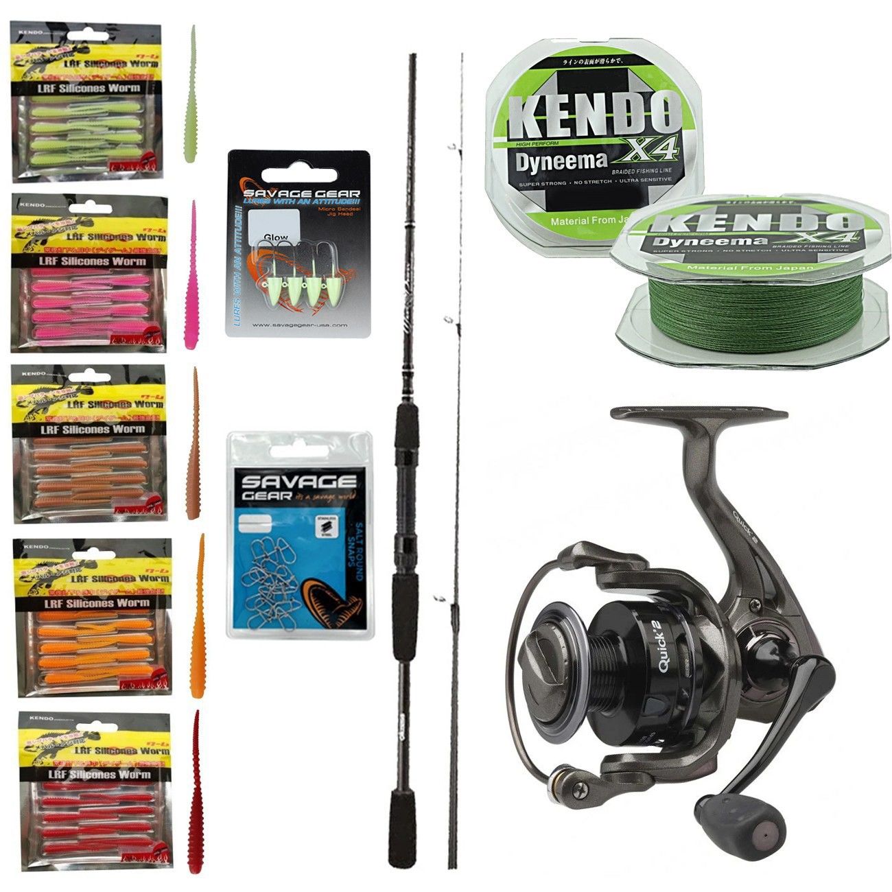 YekOutdoor Silikonlu LRF Seti Okuma Wave Power 228 cm 2-12 gr Lrf Kamışı&Dam Quıck 2 2000 Fd 5+1 BB Olta Makinesi