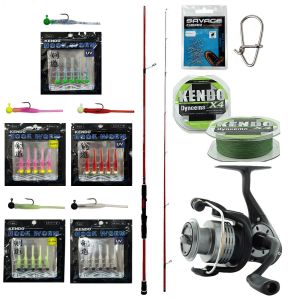 YekOutdoor HookWorm LRF Seti Okuma Red Spin 7'0'' 2.12 cm 1-12 gr 2 Parça&Okuma Revenger RV-25 FD Olta Makinesi