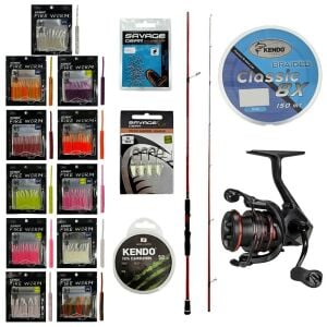 YekOutdoor FireWorm LRF Seti Okuma Red Spin 7'0'' 2.12 cm 1-12 gr 2 Parça&Okuma Ceymar HD CHD-1000A 7+1BB Olta Makinesi