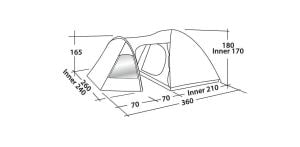 Easy Camp Blazar 400 Rustic Green Blackroom 9 M² & 4 Kişilik Yüksek Aile Çadırı