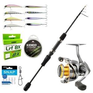 YekOutdoor Profesyonel LRF Olta Seti Okuma Lrf Tele Spin 766UL 225cm 1-9 gr Lrf Kamışı&Okuma Avenger AV-1000a (5,0,1) 6+1BB Olta Makinesi