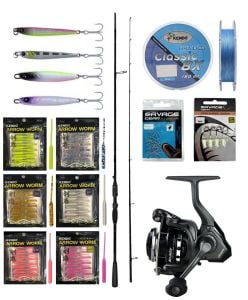 YekOutdoor Arrow Worm LRF Seti Okuma Psycho Stick Game 198cm Ex-Fast 0.5-3.5gr 2 Parça Olta Kamışı&Okuma Acuador ACU-1000A 3+1BB Olta Makinesi