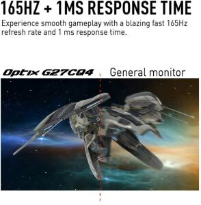 MSI OPTIX G27CQ4 Gaming Monitör, 27''inç Oyun Monitörü, Kavisli (Curved), WQHD, VA, 165HZ, 1MS, HDMI+DP