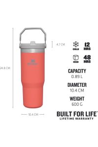 Stanley The IceFlow Flip Straw Pipetli Termos Bardak 0,89 LT