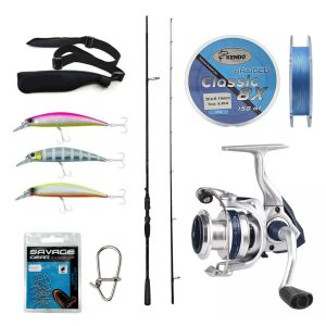 Yek Outdoor Spin Olta Seti Okuma Psycho Stick Game 274cm Ex-Fast 15-40gr 2 Parça Olta Kamışı&Okuma ARIA-C4000a Olta Makinesi