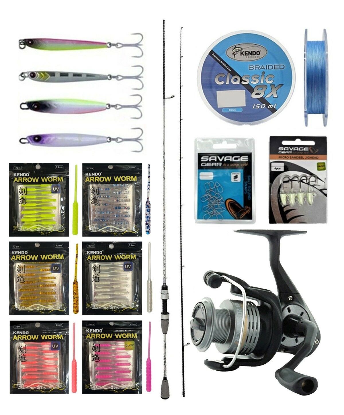 YekOutdoor Arrow Worm LRF Seti Kendo Kenshi Pro 2.10m 1-7 gr Olta Kamışı&Okuma Revenger RV-25 FD Olta Makinesi