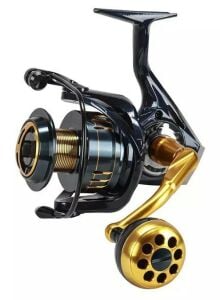 Yek Outdoor Profesyonel Tekne Oltası Seti Cavalla Speed Jigging Spin 159cm MH 150-250GR 1 Parça Kamış&Okuma Salina SA-6000HA Blue 6+1BB Olta Makinesi