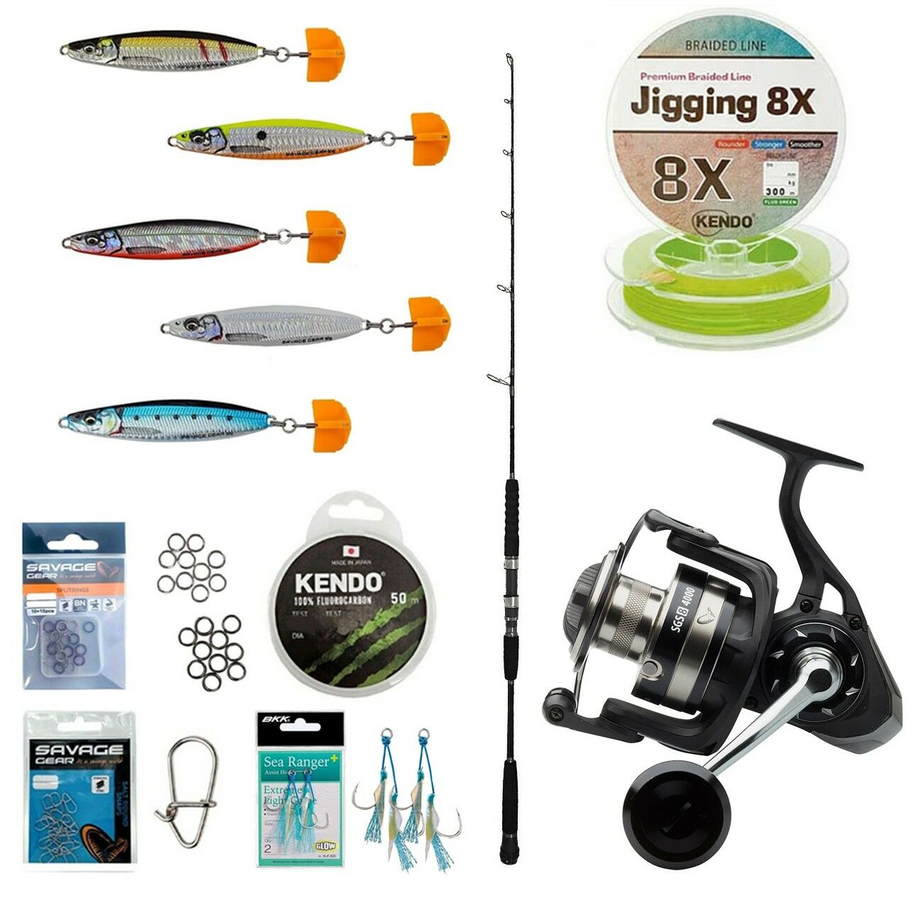 Yek Outdoor Profesyonel Tekne Oltası Seti Cavalla Speed Jigging Spin 159cm MH 150-250GR 1 Parça Kamış&Savage Gear SGS8 8000 FD 8+1BB Olta Makinesi