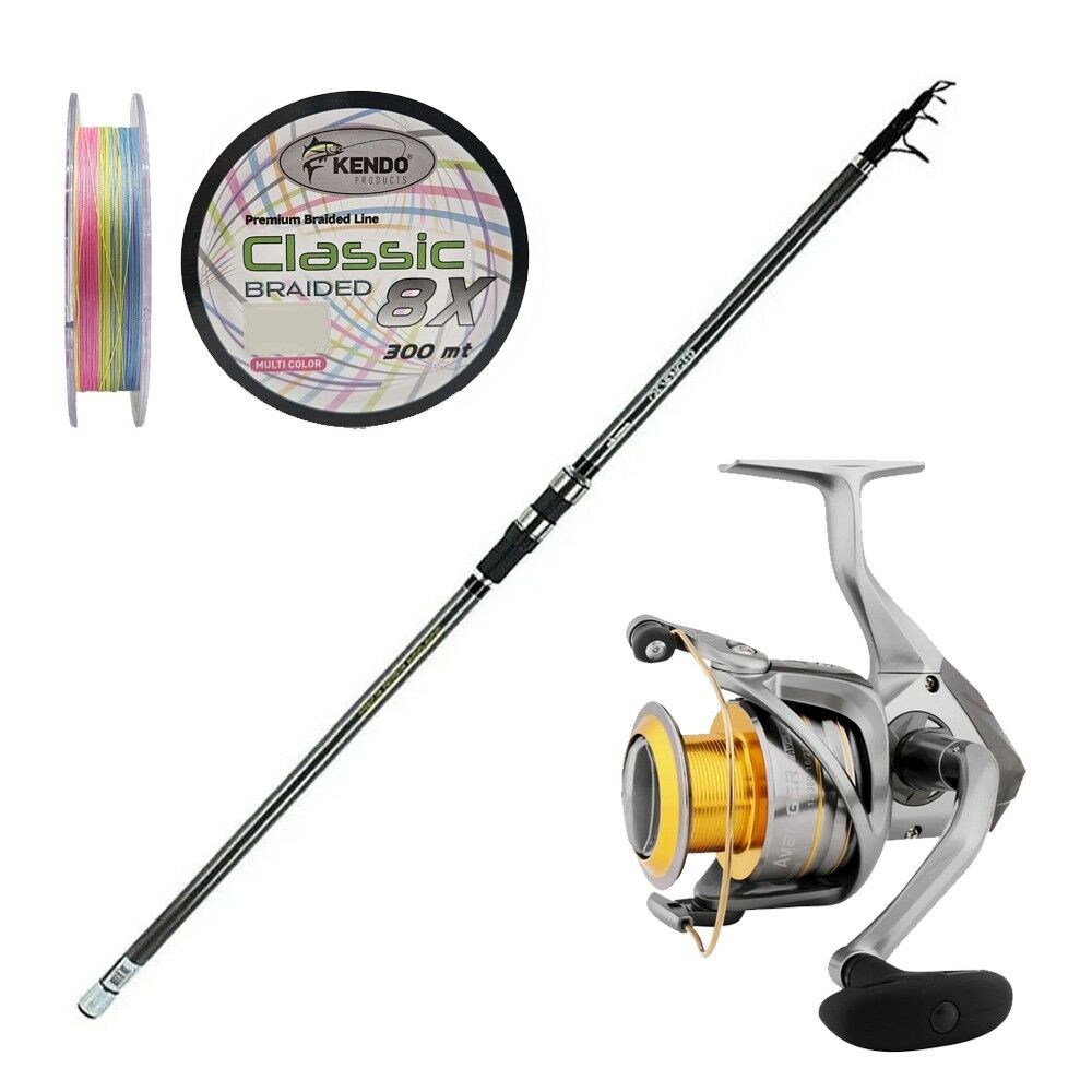 YekOutdoor Yüksek Performans Okuma Olta Seti Okuma Revenger 420 cm Surf Kamışı&Okuma Avenger Av-10000 6+1bb Olta Makinesi
