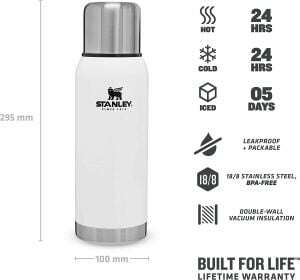 Stanley Adventure Vakumlu Termos 1 LT  Beyaz