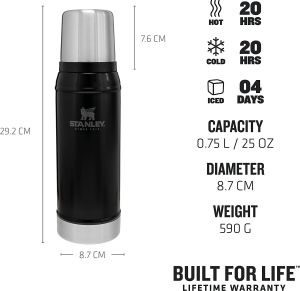 Stanley Klasik Vakumlu Termos 0.75 Lt Siyah
