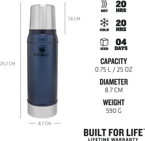 Stanley Klasik Vakumlu Termos 0.75 Lt Lacivert
