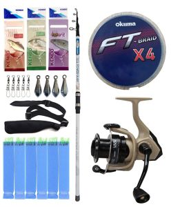 Yek Outdoor Surf Olta Seti Kendo Sea Power Surf 4.20m 100-250gr Olta Kamışı&Okuma Outrax OR-6000SGA 1+1BB Olta Makinesi