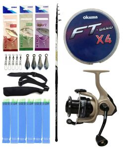 Yek Outdoor Surf Olta Seti Kendo Azurro Surf 420cm 200 gr Teleskopik Olta Kamışı&Okuma Outrax OR-6000SGA 1+1BB Olta Makinesi