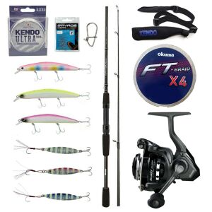 YekOutdoor Okuma Spin Olta Seti Okuma Wave Power 2,74 cm 7-30 gr 2 Parça Spin Kamışı&Okuma Acuador ACU-3000A 3+1BB Olta Makinesi