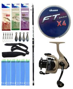 Yek Outdoor Surf Olta Seti Okuma Aria Tele Surf 4,20 cm 100-200 gr Surf Kamışı&Okuma Outrax OR-6000SGA 1+1BB Olta Makinesi