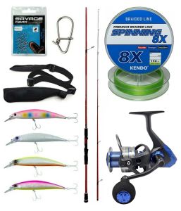 Yek Outdoor Spin Olta Seti Okuma Red Spin 279 cm 10-40 gr Spin Kamışı&Okuma Safina 4000A Olta Makinesi